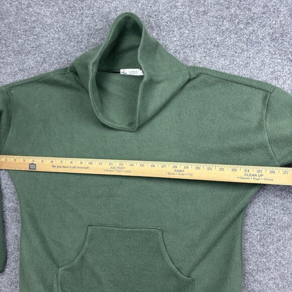 Carve Designs Sweater Womens Medium Green Funnel Neck Fleece Pullover Cozy - Picture 5 of 8